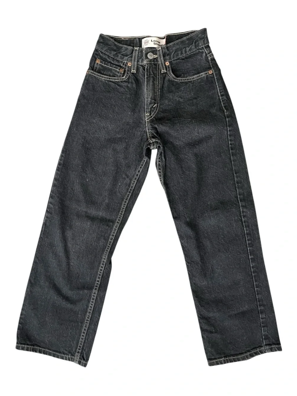 Levi's Boys 569 Loose Straight Black Jeans 23x25/10 Slim